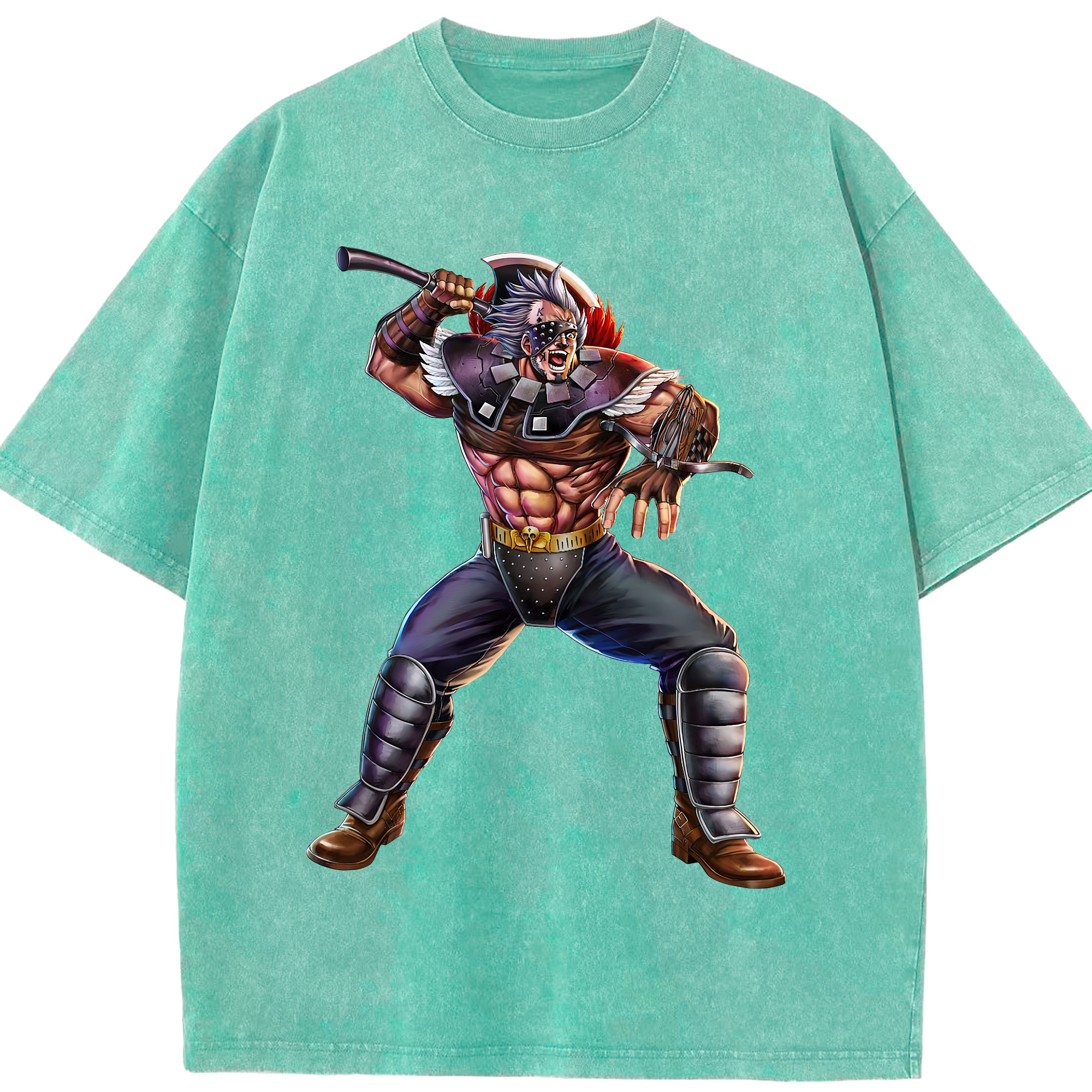 （画像用） 北斗の拳 Fist of the North Star 綿100% ヴィンテージ風 半袖Tシャツ（フロントプリント）